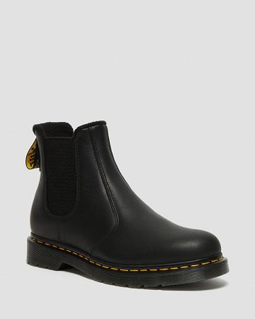 Botines Chelsea Dr Martens 2976 Warmwair Cuero Hombre Negros | MX 315PJJ